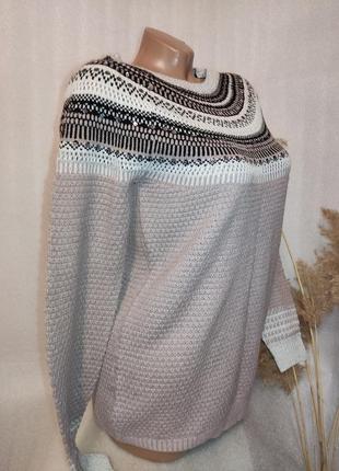 🔥 красивый нарядный свитер с орнаментом 🔥3 фото