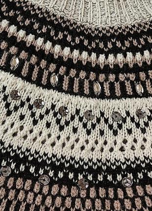 🔥 красивый нарядный свитер с орнаментом 🔥5 фото