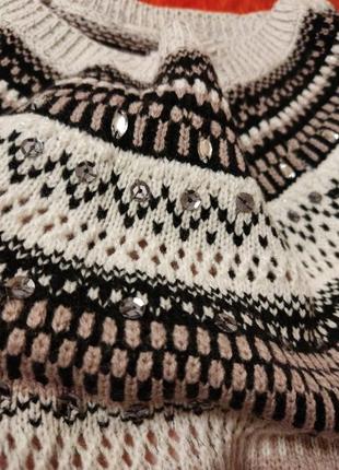 🔥 красивый нарядный свитер с орнаментом 🔥10 фото