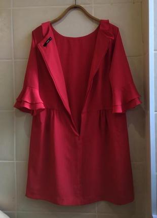 Лёгкое, нежное,  ярко красное платье oasis5 фото
