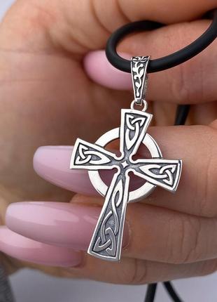 Себряный кельтський хрест, 925 проба4 фото
