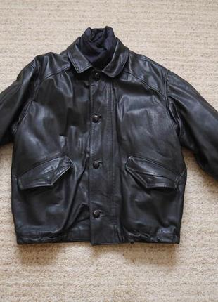 Куртка шкіряна з підкладкою, яка відстібаєтся , 52-54 розмір