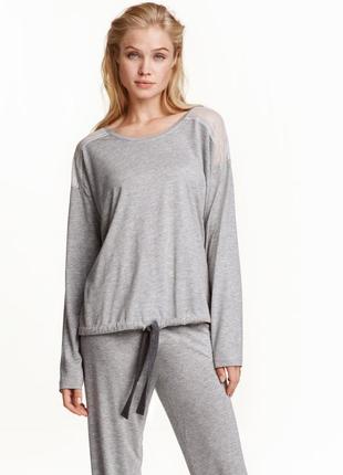 Пижамный домашний лонгслив h&m
