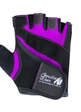 Рукавички gorilla women's wear fitness gloves black/purple розмір l (4384302078)