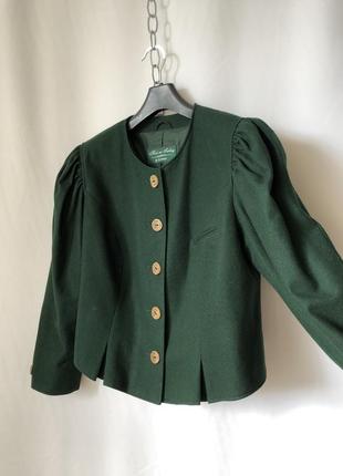Вінтаж баварський зелений жакет пишний рукав