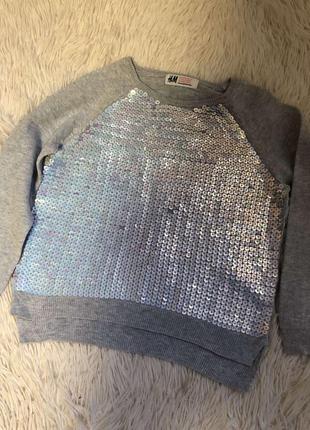 Кофточка з паєтками h&m 98-104, 3-4 р. 2