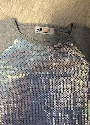 Кофточка з паєтками h&m 98-104, 3-4 р. 5