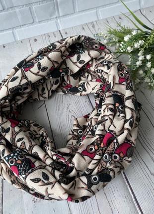 Хомут-шарф з совами