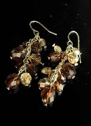 Серьги «коньячная гроздь»