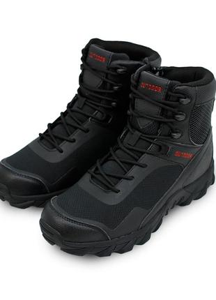 Ботинки тактические lesko 6676 outdoor black размер 42 военная спецобувь армейская