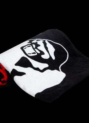 Фитнес-полотенце gorilla wear classic gym towel black red (4384301922)