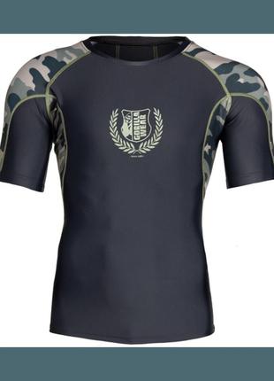 Футболка gorilla wear cypress rashguard short sleeves army green camo 5xl (4384302122)