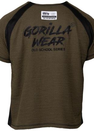 Футболка gorilla wear augustine old school work out top army green l/xl (4384302231)