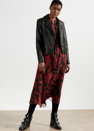 Чорне дизайнерське шифонова легку сукню з червоними квітами брендове rundholz owens lang4 фото