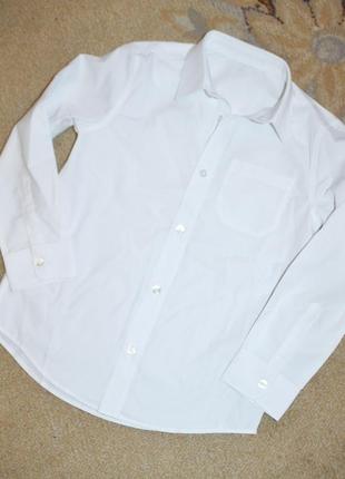 Сорочка біла шкільна f&f р. 7-8 років 128 см