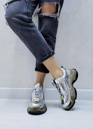 Женские кожаные кроссовки, разные цвета5 фото