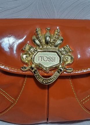 Лаковая кожаная сумочка silvio tossi, оригинал2 фото