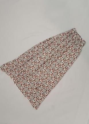 Длинная юбка вискоза в мелкий цветочек в винтажном стиле довга спідниця віскоза у вінтажному стилі