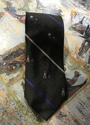 Галстук с игроками в  гольф hugo boss