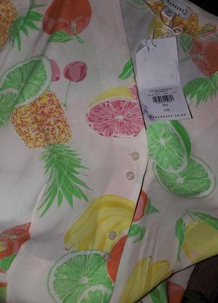 Красивое летнее платье рубашка принт лимоны фрукты warehouse9 фото