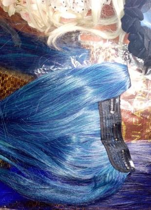 Трессы омбре - синий /бирюзовый / зеленный цвет