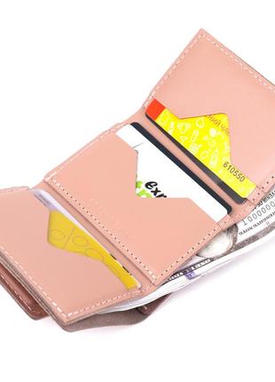 Женское кожаное портмоне grande pelle 11366 розовый4 фото