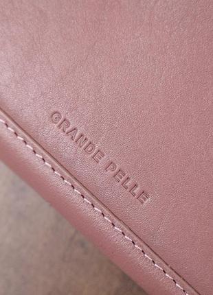 Превосходный кожаный женский кошелек grande pelle 11577 розовый6 фото