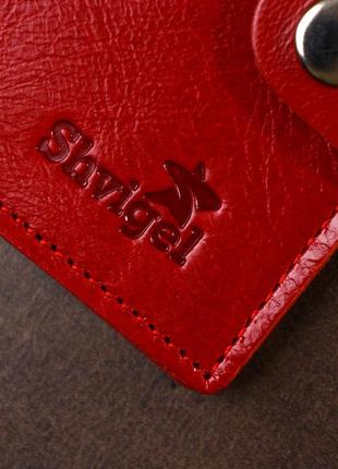 Женское кожаное портмоне shvigel 16482 красный6 фото