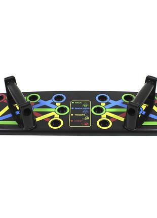 Платформа для отжиманий push up rack board mj-039 black доска упор от пола тренажер для пресса2 фото