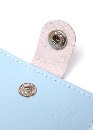 Женское классическое кожаное портмоне shvigel 16470 голубой3 фото
