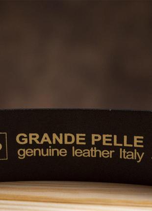 Ремень мужской grande pelle 11030 коричневый6 фото