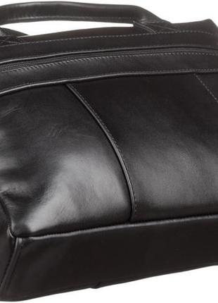 Сумка мужская shvigel из кожи 15212 черная5 фото
