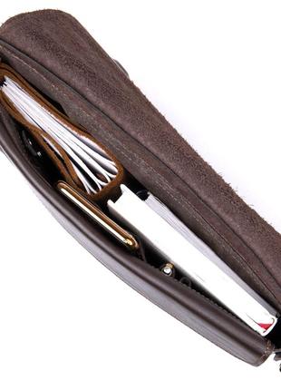 Кожаная мужская сумка grande pelle 11430 коричневый3 фото