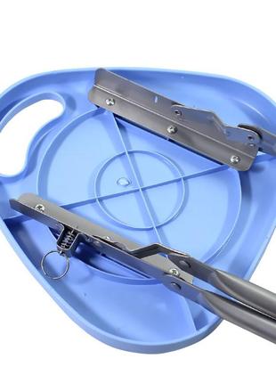 Табурет складной lesko ly-13 blue для дома пикника дачи пластиковый