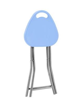 Табурет складной lesko ly-13 blue для дома пикника дачи пластиковый