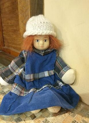 Інтер'єрна лялька, кераміка, тканина