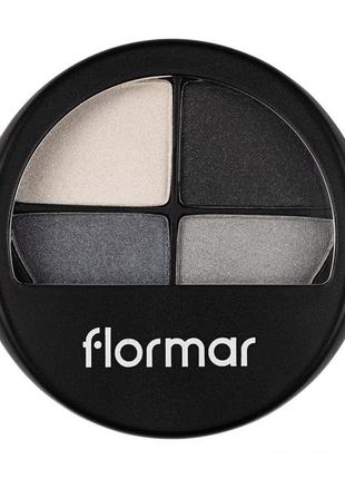 Тіні для повік flormar quartet eyeshadow 404 black souffle, 12 р