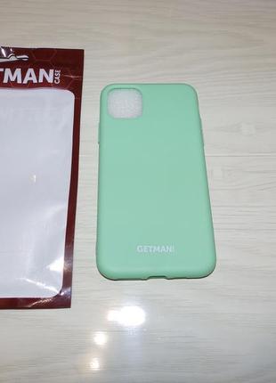 Чохол silicone case for magnet для apple iphone 11 pro max (6.5") getman зелений2 фото