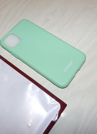Чохол silicone case for magnet для apple iphone 11 pro max (6.5") getman зелений4 фото