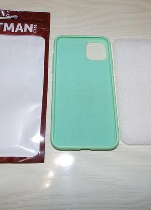 Чохол silicone case for magnet для apple iphone 11 pro max (6.5") getman зелений5 фото