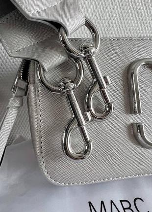 Marc jacobs silver premium премиальная женская сумка марк якобс серебристая2 фото