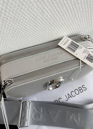 Marc jacobs silver premium премиальная женская сумка марк якобс серебристая6 фото