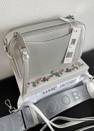 Marc jacobs silver premium премиальная женская сумка марк якобс серебристая8 фото