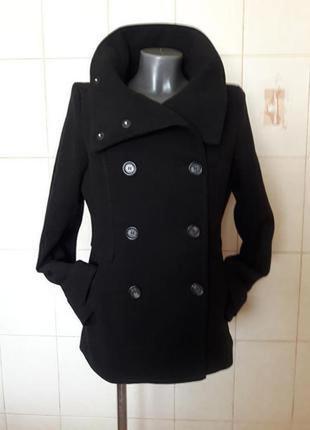 Черное пальто пиджак жакет полупальто стильное модное h&m трендовое классное4 фото