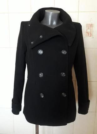 Черное пальто пиджак жакет полупальто стильное модное h&m трендовое классное5 фото