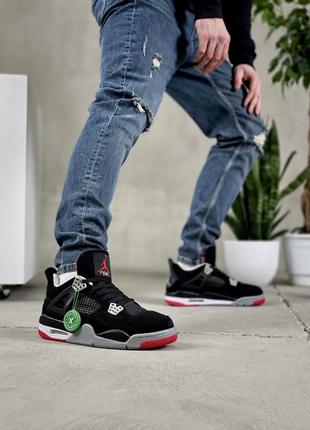 Nike jordan 4 retro bred мужские кроссовки 🆕 найк аир джордан3 фото