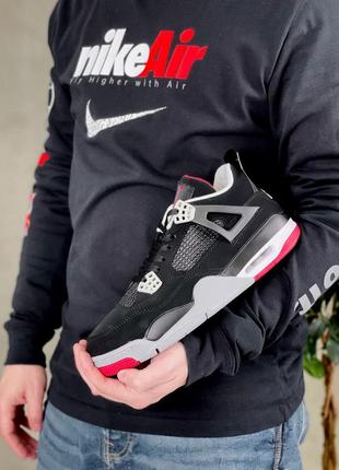 Nike jordan 4 retro bred мужские кроссовки 🆕 найк аир джордан6 фото