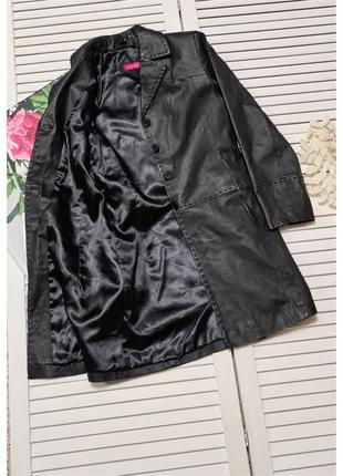 Кожаная удлиненная куртка тренч for women3 фото