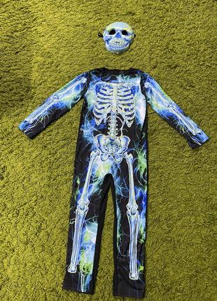 Костюм скелет хеллоуин на9-10лет