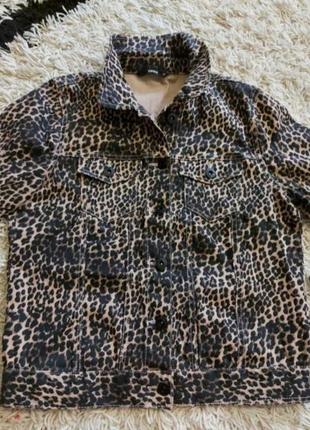 Піджак джинсовий леопардовий джинс